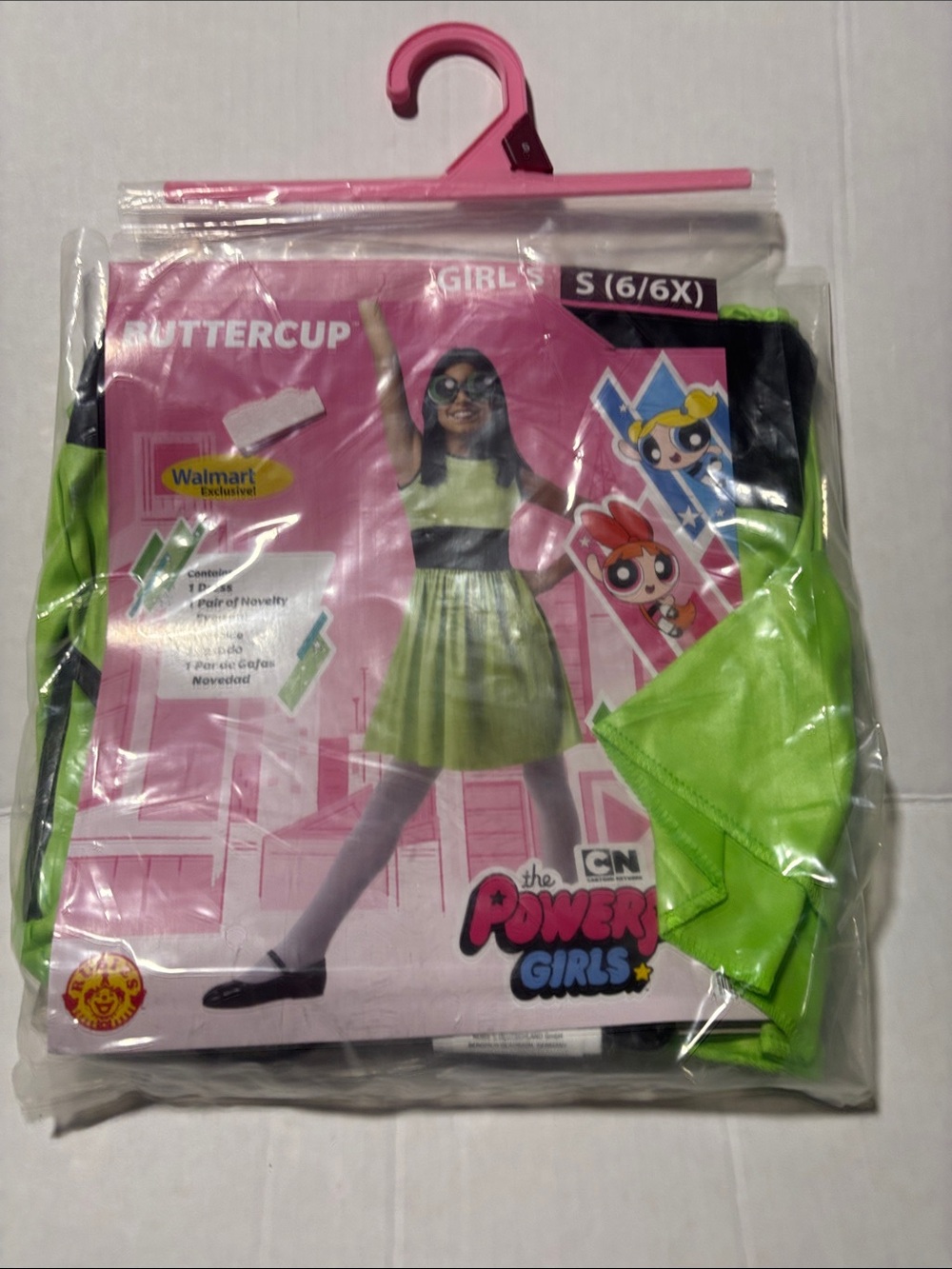 Rubie's Buttercup Powerpuff Girls Costume - Green and Black with Pink Packaging